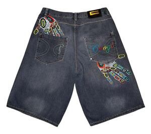 Vintage Coogi Embroidered Denim Jean Shorts